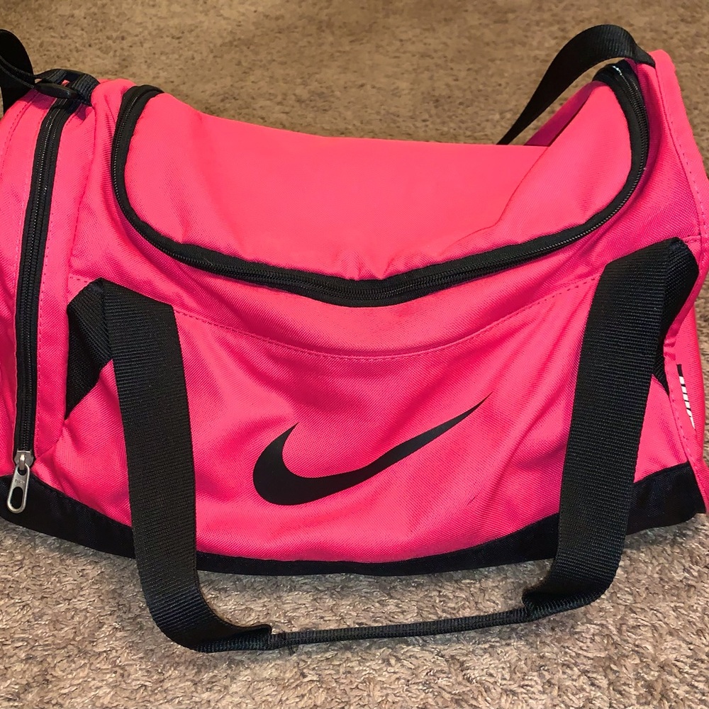 Pink & Black Nike Duffle Bag